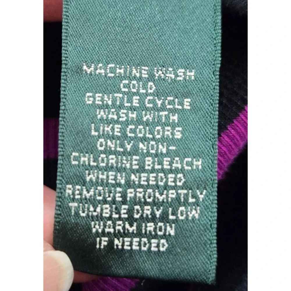 Lauren Ralph Lauren Women's Ribbed Long Sleeve Shirt wih Zipper Details XL - Picture 8 of 9